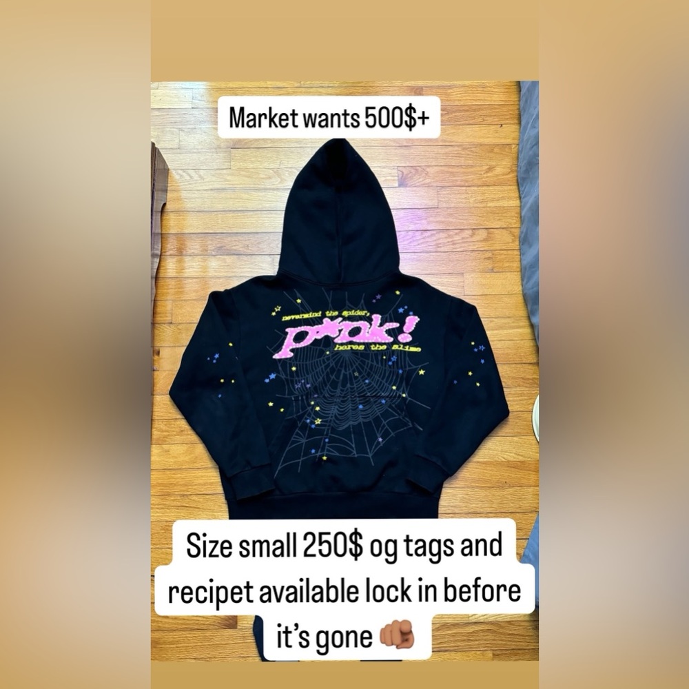 Size small sp5der hoodie